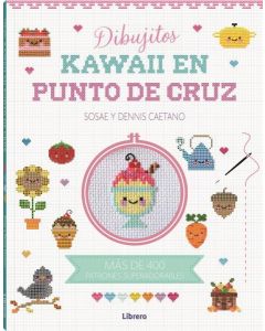 Dibujitos kawaii en punto de cruz (librero)