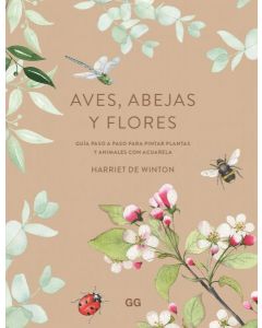 Aves abejas y flores