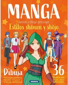 Manga aprendo a dibujar personajes estilos shonen y shojo